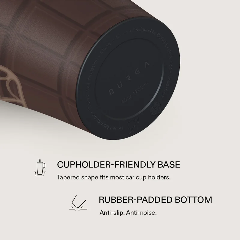 Burga 40oz (1.2L) Tumbler Hot Chocolate Burga 40oz (1.2L) Insulated Stainless Steel Tumbler with Handle & Leakproof Straw Lid – Double Wall Vacuum Travel Mug, Keeps Drinks Hot up to 12 Hours & Cold All Day, Cup Holder Friendly Reusable Bottle Hot Chocolate  | Best Price UAE